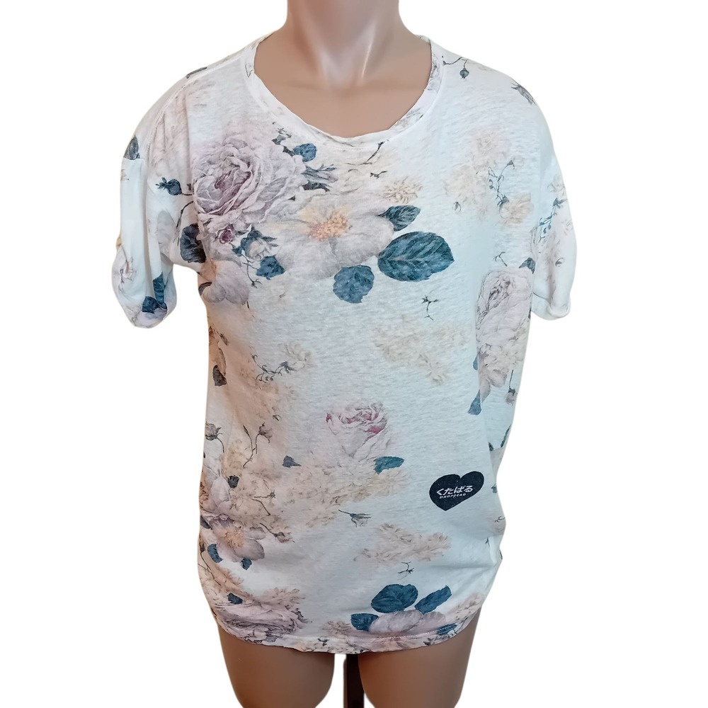 Women's Drop‎ Dead Pipsqueak Petites Floral Print T-Shirt Soft Grunge Emo AltM